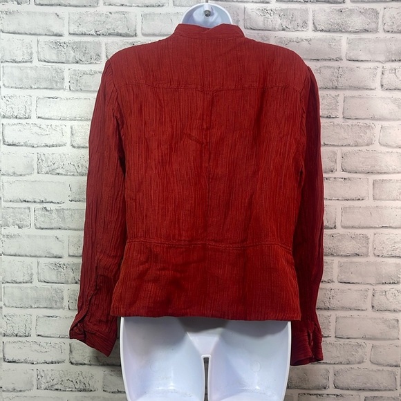 Coldwater Creek Shirt Jacket Silk Linen Blend Medium - Picture 2 of 8